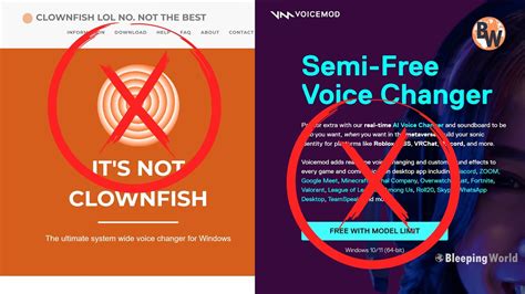 clownfish voice changer vs voicemod